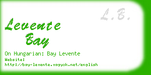 levente bay business card